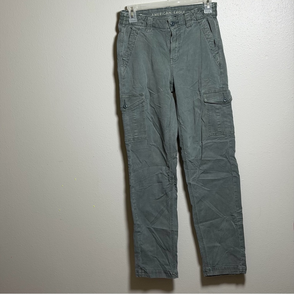 American Eagle‎ Outfitters Women Gray/Green Cargo Stretch Pants size 0
